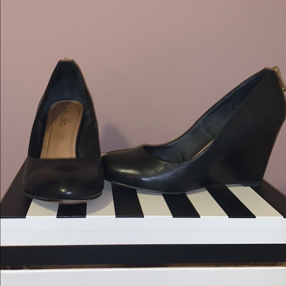 Aldo Black heels/wedges